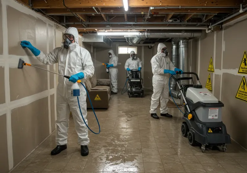 Basement Moisture Removal and Structural Drying process in Glencoe, AL